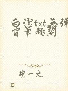 白洁txt无弹窗笔趣阁