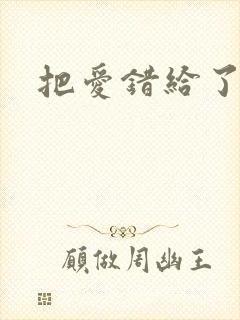 把爱错给了你