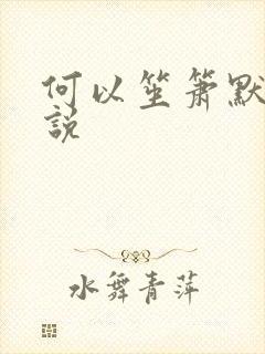 何以笙箫默 小说