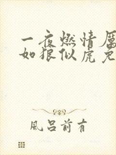 一夜燃情厉先生如狼似虎免费阅读