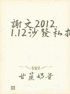 谢文2012.1.12沙发私拍