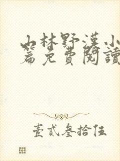 山林野汉小说全篇免费阅读