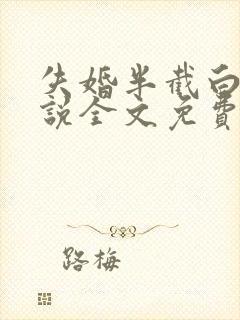 失婚半截白菜小说全文免费阅读