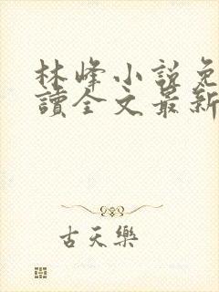 林峰小说免费阅读全文最新章节