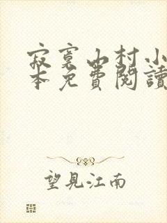 寂寞山村小说全本免费阅读