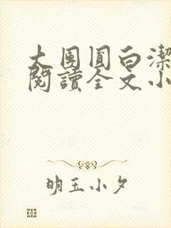 大团圆白洁免费阅读全文小说