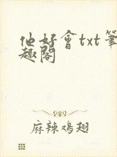 他好会txt笔趣阁