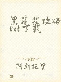 黑莲花攻略手册txt下载