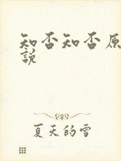 知否知否原著小说