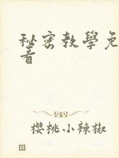 秘密教学免费观看