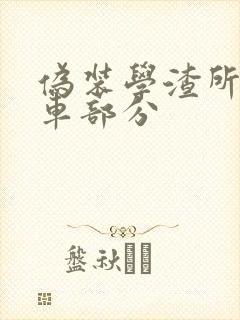 伪装学渣所有开车部分