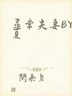 寻常夫妻BY写夏