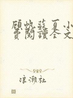 顾帆苏夏小说免费阅读全文