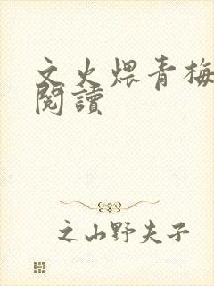 文火煨青梅免费阅读
