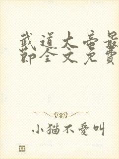 武道大帝最新章节全文免费阅读