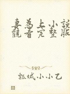 妻为上小说免费观看完整版笔趣阁