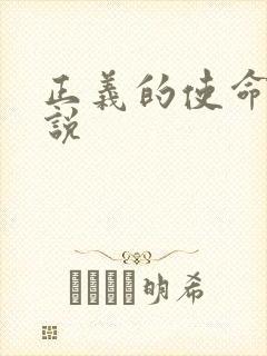 正义的使命 小说