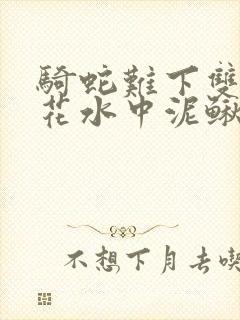 骑蛇难下双金银花水中泥鳅