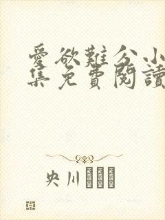 爱欲难分小说全集免费阅读