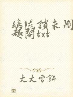 鹅绒锁未删除笔趣阁txt