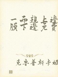 一面亲上边一面膜下边免费阅读