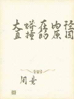 大蟒在内径横冲直撞的原因