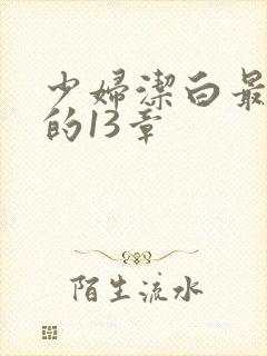 少妇洁白最刺激的13章