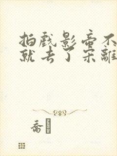 拍戏影帝不小心就去了宋离