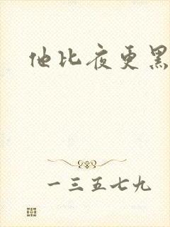 他比夜更黑封面