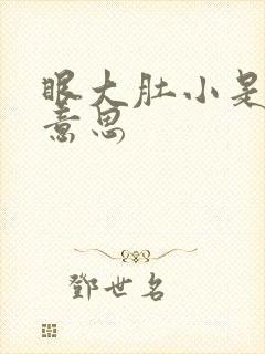 眼大肚小是什么意思