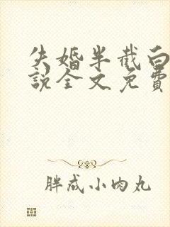 失婚半截白菜小说全文免费阅读