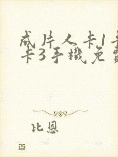 成片人卡1卡2卡3手机免费看