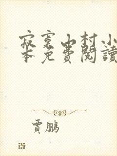 寂寞山村小说全本免费阅读