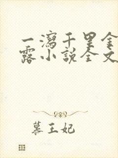 一泻千里金银花露小说全文免费阅读