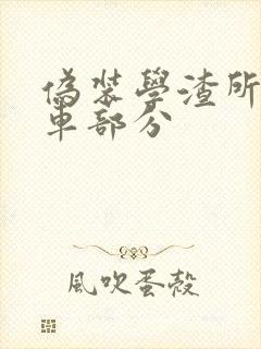 伪装学渣所有开车部分