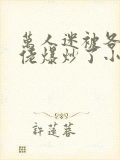 万人迷被各路大佬爆炒了小说封面