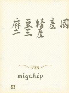 麻豆精产国品一二三产