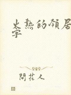 火热的领居中文字