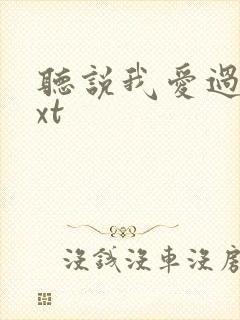 听说我爱过你txt