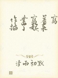 作业写着写着就插了起来