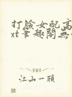 打脸女配高攀txt笔趣阁无弹窗