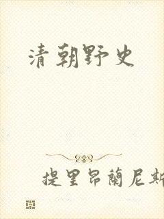 清朝野史