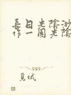 长日光阴渺渺乱作一团光阴似箭