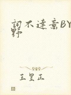 词不达意BY咩野