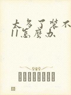 太多了装不下h11怎么办