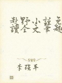 赴野小说免费阅读全文笔趣阁封面