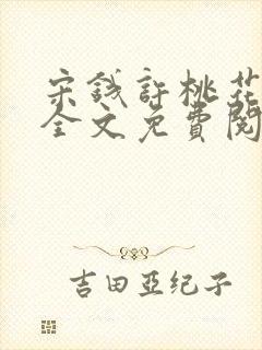 宋钱许桃花小说全文免费阅读