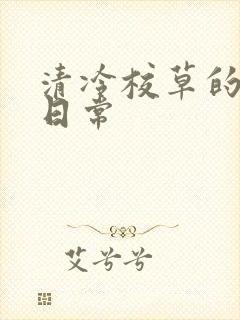 清冷校草的抹布日常