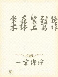 坐在紫到发黑的木棒上写作业