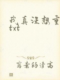 我真没想重生啊txt